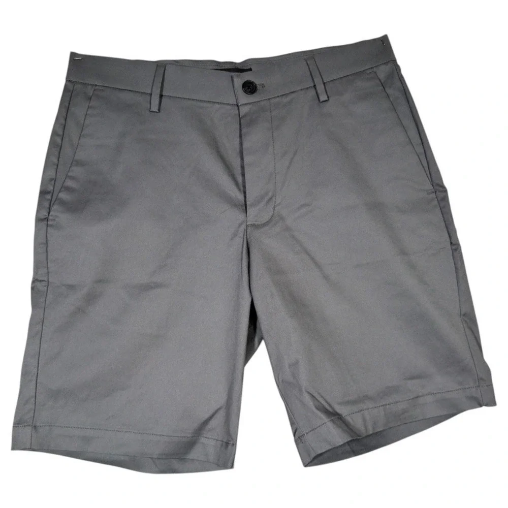 Banana Republic Mens Gray‎ Flat Front Stretch Golf Travel Shorts Size 32